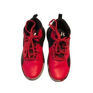Under Armour Kids' Red and Black Athletic Sneakers